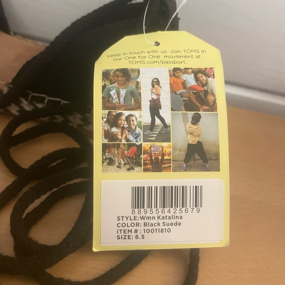 TOMS | Black Katalina Suede Lace Up Espadrilles *New in Box* - Picture 14 of 14